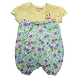 【SiShuNon/シシュノン】小花プリント半袖ロンパース ベビー服 子供服 女の子 小花 花 半袖ロンパース 80 7 ブルー