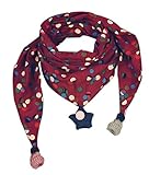 冬より厚い子供たち暖かい三角形のスカーフ、赤と多色の波の点