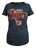 NCAA Auburn Tigers Women 's Tri Blend半袖スクープネックTシャツ、スモール、ヘザーネイビー