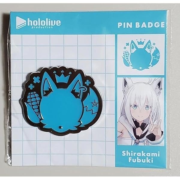 Amazon.co.jp: 白上フブキ ピンバッジ ホロエンブレム 公式 グッズ