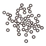 uxcell フッ素ゴム製Oリング 4mm外径 2mm内径 1mm幅 メトリックFKMシーリングガスケット 50パック