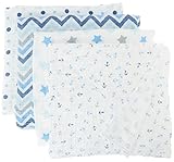 Blisscosy Silky Soft Classic Large Muslin Swaddle Blanket, 4 count 47 inch x 47 inch, Gift Box Set -