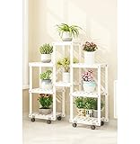 消毒木製フラワースタンド アンティーク4層天然広葉樹屋内/屋外植物劇場折りたたみポータブルハーブブース温室ウッドシェルフ庭装飾 強い支持力 (色 : C)