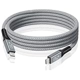 Duttek Thunderbolt 3 ケーブル 1.5m USB-C Thunderbolt 4/3対応USB Type C サンダーボルト 3ケーブル8K@60Hzのビデオをサポートし、40Gbpsのデータ転送速度、240W急速充電、USB Type C オスオスのナイロン編み