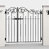 LIXIL TOEX　ラフィーネ門扉1型　柱使用　04・08-12　親子開き　【リクシル】 　アイアンブラック