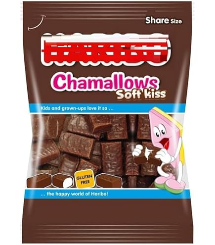 Amazon.co.jp: ハリボー チョコマシュマロ ソフトキス chamallows 200g