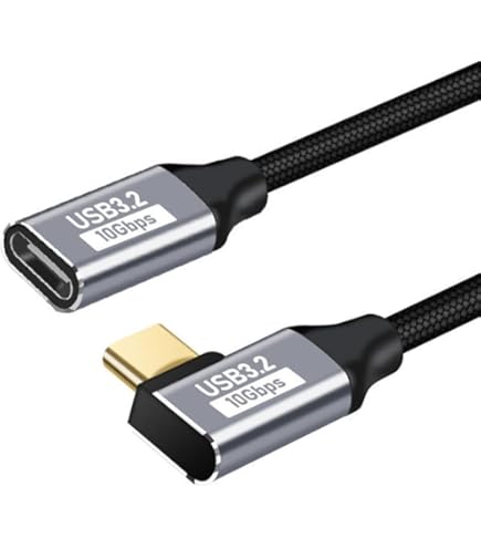 ✨残り１点✨ USB タイプ C 延長ケーブル 1.8メートル 充電ケーブル Amazon.co.jp: Type C 延長ケーブル L字 ナイロン編み usb-c タイプc