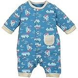 【カバーオール】総柄カバーオール (80ｃｍ, ブルー)