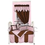 Hoohobbers 4-Piece Crib Bedding, Dots Pink by Hoohobbers