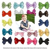 Welandtech 20pcs 2 inch Small Boutique Hair Bows Infant Baby Girls Ribbon Clips [並行輸入品]