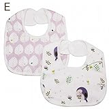 4層 ガーゼ スタイ 2枚セット ベビー ビブ よだれかけ (EE) [並行輸入品]