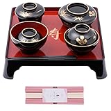 FUN fun (ファンファン） お食い初め 食器セット 祝膳 6点セット 女の子 紅白麺