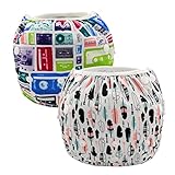 ALVABABY 赤ちゃん 水着 再利用可能 防水 スイム布 水遊び スイムパンツ おむつ 2枚セット ZSW-H001002-JP