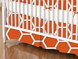 SheetWorld - Crib Skirt (28 x 52) - Burnt Orange Honeycomb - Made In USA by sheetworld