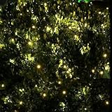 イルミネーションライト 200球 太陽光充電 電気代０円 LEDソーラーライト 防滴 屋外用 シャンパンゴールド