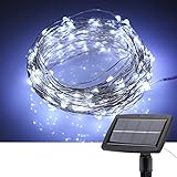 YESDA 10M 100 LED　イルミネーションライト ストリングライト ソーラーパネル ジュエリーライト ワイヤーライト 結婚式/パーティー/ガーデン/庭/ 電飾/クリスマス/屋外、室内の飾り(