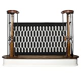 The Stair Barrier - Indoor-Outdoor Banister-to-Banister Baby/Pet Gate - Onyx, Wide by The Stair Barr