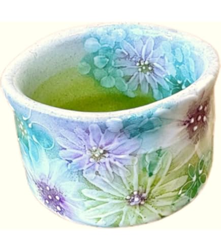 Amazon.co.jp: 工房ゆずりは 薄紅花景色 手造り 手描き 瀬戸焼 ぐい呑