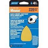 Norton 07660702314 Iron Shape Sanding Sheet for Black and Decker/Craftsman Mouse Sander, Hook and Lo