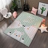純綿子供のゲームパッ ドベビープレイマットベビーマット140cm*200cm (140cm*200cm*3cm, Bear Family)