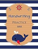 Handwriting Practice Paper: Penmanship Practice Paper Notebook Writing Letters & Words with Dashed Center Line, Handwriting Hooked Learn, Handwriting Workbooks for Kids, 8.5" X 11" 100 Pages