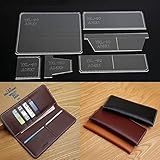 DIYレザークラフトアクリルマルチポケットロング長財布のステンシルテンプレート