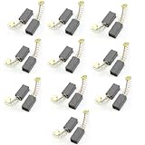 uxcell カーボンブラシ 炭素 金属 12 x 6 x 4mm ダークグレー 20個入り