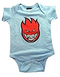 （スピットファイア）Spitfire Wheels ロンパース 赤ちゃん ベビー 半袖 Baby Paci-Fire Onesie（18 Months）Light Blue/Red（ライトブルー）