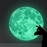 Amaonm? New Style Luminous Moon Sticker Decorative Removable Wall Decal Stickers Moon Glow in the Da
