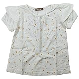 《春夏対応》 nico hrat(ニコフラート) 製品洗い加工済み 42/2天竺半袖星総柄Tシャツ 100cm /OW NO.B-270113