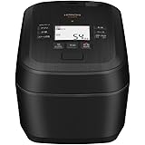 日立 炊飯器 5.5合 圧力&スチームIH 蒸気カット RZ-W100GM K 漆黒 八代目儀兵衛 監修 日本製 圧騰甘み炊き 大火力 沸騰鉄釜 ふっくら御膳