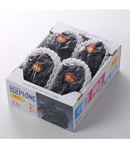Amazon.co.jp: 種無し巨峰 箱込1キロ前後 2～3房入り ぶどう 葡萄