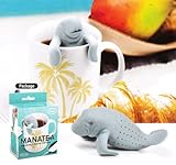 超キュート☆コップのフチでくつろぐマナティー発見！！【45617 マナティーティーストレーナー】アメリカン雑貨アメリカ雑貨
