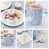 Tiny Feet Baby Shower Tableware Pack for 8 with Rock by Tiny Feet