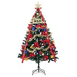ぼん家具 クリスマスツリー 180cm セット オーナメント 9種類 LED イルミネーション...
