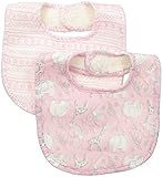 Mud Pie Baby Bib Applique Pink Giraffe One Size [並行輸入品]