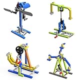 BIOZEA 　ロックおもちゃ　積み木 DIY　3Dモデル 立体パズル　Building Toys　組立おもちゃ　想像力育成　子供 　キッズ　 誕生日祝い　プレゼント　児童 ギフト　四個セット（手回し
