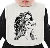 Lady Skull Design ネクタイを有する有機ビブ Medium