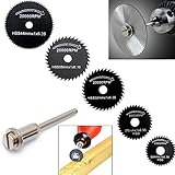 OriGlam 6Pcs ハイス刃丸のこ刃を見ました ディスクは、マンドレル回転切削工具 dremel金属カッター力ツールキット 木の板の切削ドリルマンドレル