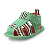 (カエルフロッグ)ベビーサンダル　男の子の赤ちゃん　涼しいサンダル 軽量　柔らかいサンダル　男児 サンダル　快適　マジックテープ付け　ボーイズベビーサンダル　ソフト底のサンダル　歩行靴　綿布　グリーン