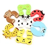 子供安全ドアストッパー、Cartoon Animal Foamドアストッパーセキュリティドアストッパー、防風ドアストッパー、子供の安全指ピンチ、漫画ベビードアブロック、ドアストッパー、10 pcs