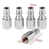 Baoblaze クイック　リリース　カプラ　コネクタ　エア　ライン　ホース　カップリング　コンプレッサー　PF20 　5個入り