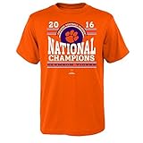 NCAA Clemson Tigers Boys National ChampsカーブNation半袖teenational ChampsカーブNation半袖Tシャツ、オレンジ、S ( 8 )