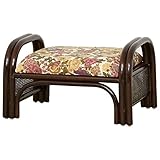 クロシオ ラタンラクラクスツール ロータイプ 手すり付き ラタン 椅子 玄関ベンチ 022705