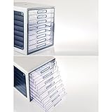 Lux Multi 半透明 ファイル キャビネット 8 引き出し キャビネット 収納 Cabinet Organizer  キャビネット 引き出し File Cabinet 8 Drawers 10008