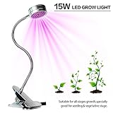 植物育成LEDスタンドランプ Derlights 15w フルスペクトル 赤/青/白/赤外線/紫外線led 室内栽培ライト 観賞用 水耕栽培ランプ人工観葉植物