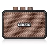 LEKATO ギターアンプ 5W エレキギターアンプ Bluetoothクリーン/オーバード イブ チャンネル 2つサウンドチャンネル ヘッドホン端子搭載 自宅 練習用 日本語取扱説明書付き