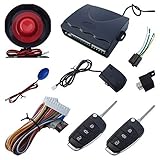 Car Security Alarm System With Flip Key Remote Controls Good Quality Shock Sensor and LED Status Ind