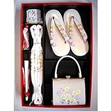 七五三 正絹刺繍はこせこセット 3サイズ6色/S(3歳用16.5cm) 白