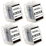 BC-365XL (BKブラック)4本セット キヤノン 用詰め替え互換インクカートリッジ365 インク BC-365XL 大容量 補充用 対応機種: PIXUS TS3530
